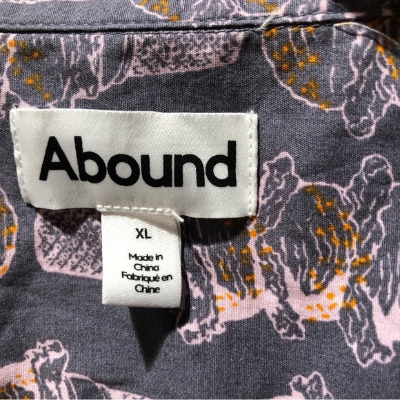 NWOT Abound Mens ice cream print novelty shirt blue grey pink cotton spandex XL - Picture 3 of 8